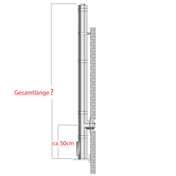 Edelstahlschornstein doppelwandig DW NewLine RAL-Beschichtung (25mm / 0,5mm) 180mm